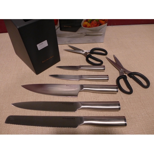 3105 - KitchenAid Knives & Block (306-137) * This lot is subject to VAT