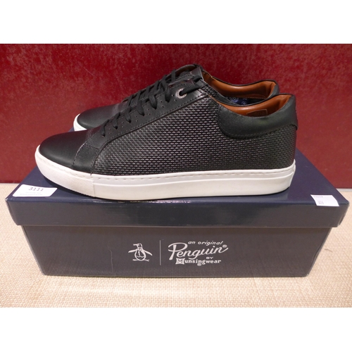 3111 - Penguin Paxton Leather Men's Trainers (size: 8) (306-180) * This lot is subject to VAT