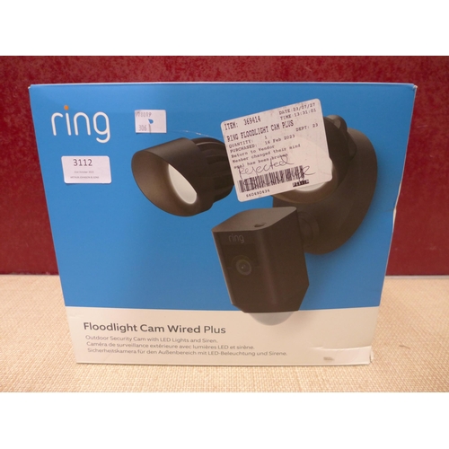 3112 - Ring Pro Floodlight Cam Plus, original RRP £133.99 + VAT (306-162) * This lot is subject to VAT