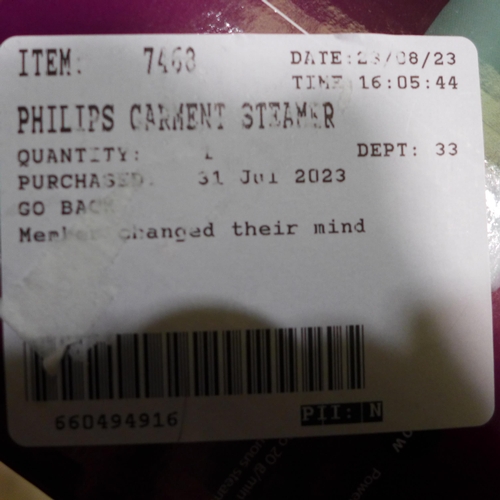 3121 - Philips Garment Steamer (3000 Series) (306-237) * This lot is subject to VAT