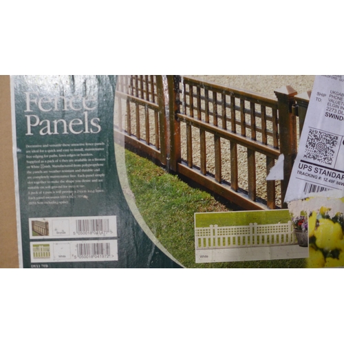 3190 - Six Sets of Four Picket Style Fence Panels (no ref)