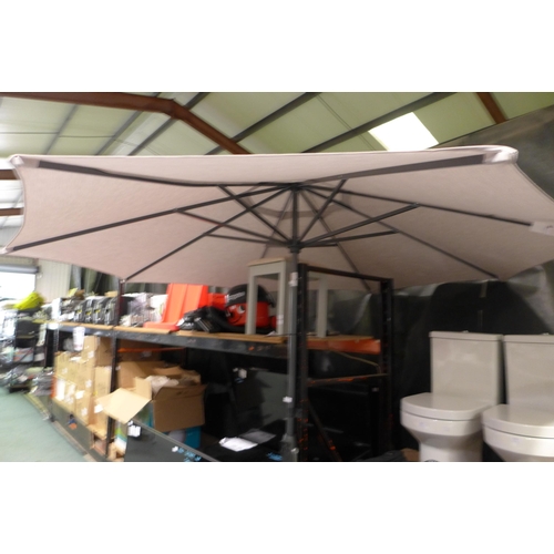 3334 - Sunvilla 10ft LED Myra Dune Grey Umbrella - No Battery/ No Charger, original RRP £141.66 + VAT (306-... 