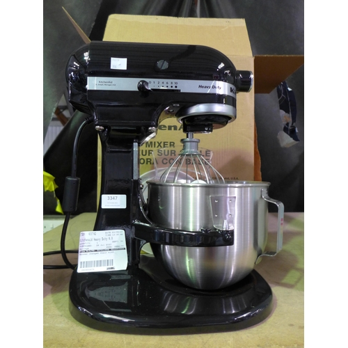 3347 - Kitchenaid Heavy Duty 4.8l Black Stand Mixer, original RRP £316.66 + VAT (306-178) * This lot is sub... 