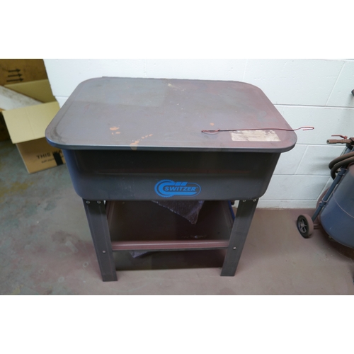 3 - A Switzer 20 gallon parts washer/degreaser with pump tank. Item has been in use until recently and i... 