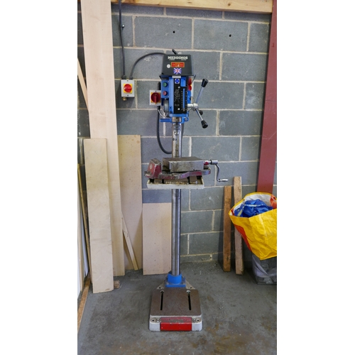 6 - A Meddings Compact MK2 pillar drill and machine vice. Item is offered for sale in situ at Strelley, ... 