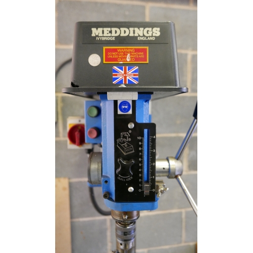 6 - A Meddings Compact MK2 pillar drill and machine vice. Item is offered for sale in situ at Strelley, ... 