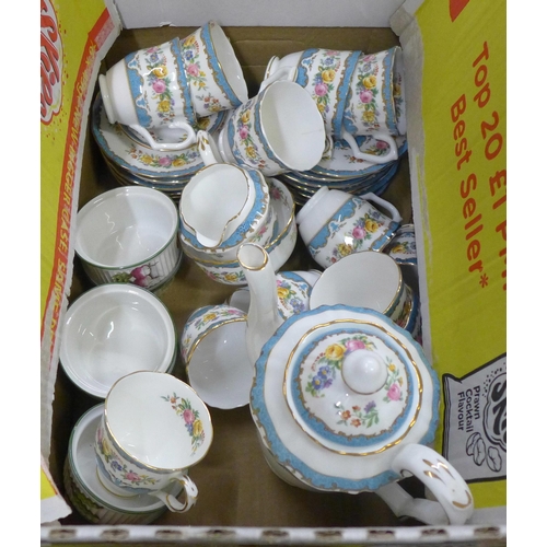 1080 - Six ramekin bowls and a twelve setting Crown Staffordshire coffee service **PLEASE NOTE THIS LOT IS ... 