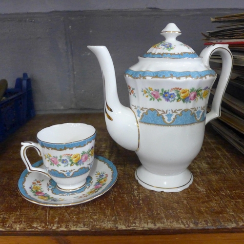 1080 - Six ramekin bowls and a twelve setting Crown Staffordshire coffee service **PLEASE NOTE THIS LOT IS ... 