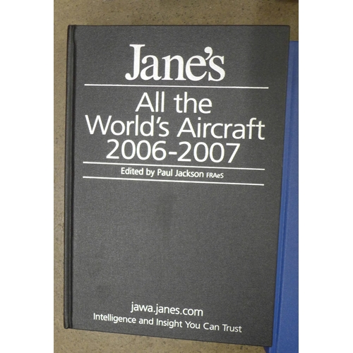 1087 - A collection of transport related books; Aircraft mainly, including four Jane's books, as new condit... 