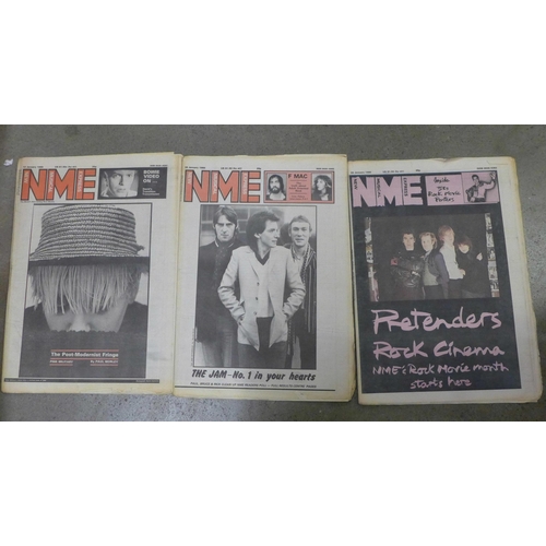 1088 - A collection of NME newspapers, complete year, 1980