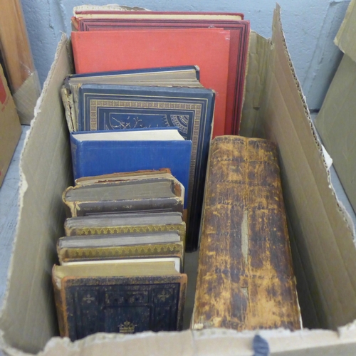 1115 - A collection of books including 19th Century, two Cowper's Poems, both personalised dated 1825, The ... 