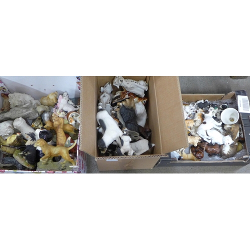 1140 - A collection of approximately one hundred figures of dogs (3 boxes) **PLEASE NOTE THIS LOT IS NOT EL... 