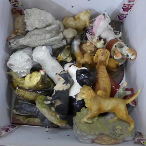 1140 - A collection of approximately one hundred figures of dogs (3 boxes) **PLEASE NOTE THIS LOT IS NOT EL... 