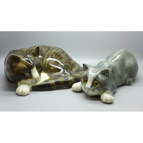 608 - Two Winstanley model cats