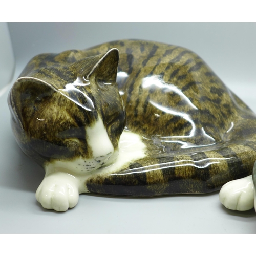 608 - Two Winstanley model cats