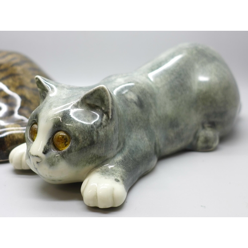 608 - Two Winstanley model cats