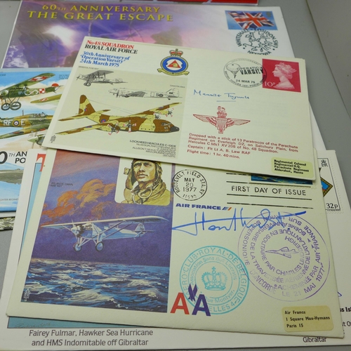 613 - Stamps; military related covers signed by military personnel including three VC recipients, (Speakma... 