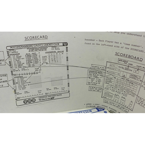 616 - A folder of cricket ephemera and two late 1960s early 1970s autograph books including local cricket ... 