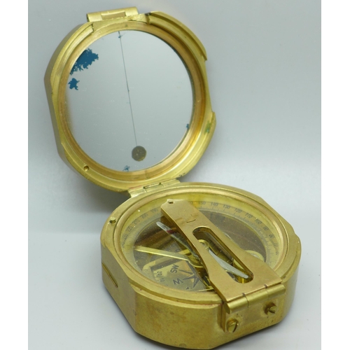 618 - A brass Natural Sine compass