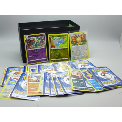 627 - 220 Holographic Pokemon cards in protective sleeves