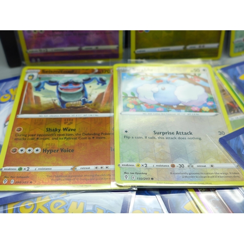 627 - 220 Holographic Pokemon cards in protective sleeves