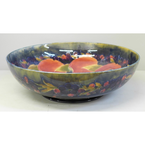 661 - A large early Moorcroft pomegranate bowl, a/f, diameter 33cm