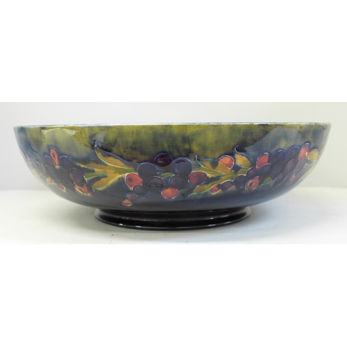 661 - A large early Moorcroft pomegranate bowl, a/f, diameter 33cm