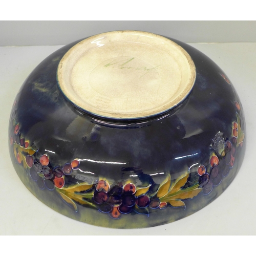 661 - A large early Moorcroft pomegranate bowl, a/f, diameter 33cm