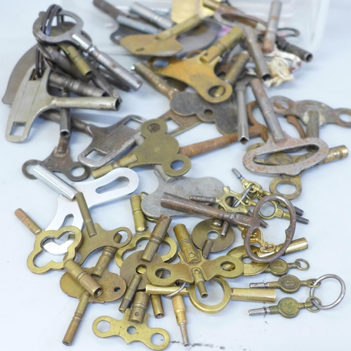 683 - A collection of old clock keys