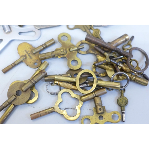 683 - A collection of old clock keys