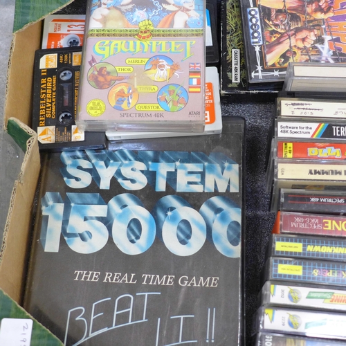 730 - A ZX Spectrum, games, leads, etc.