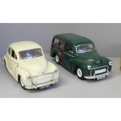 737 - A collection of die-cast Morris Minor vehicles and RFC/RAF Anniversary Collection die-cast vehicles