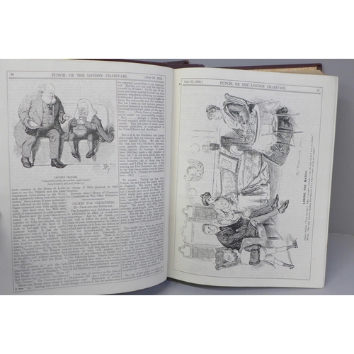 752 - Two volumes of Punch, (1902), Jan-Jun & Jul-Dec, also a volume of I See All, The World's First Pictu... 