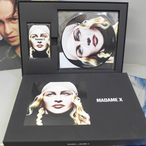 756 - A Madonna Sex book, a Madonna Madame X box set, a Christine and The Queens sealed box set and an All... 