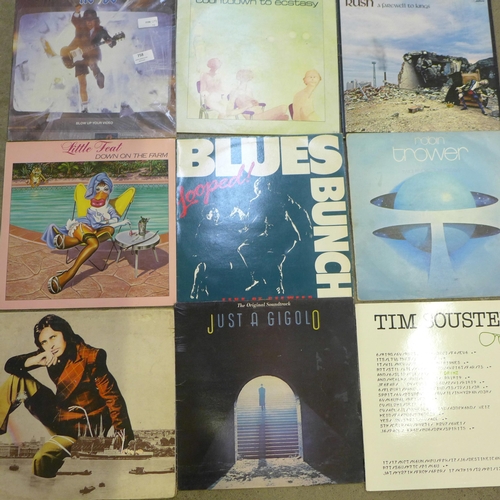 758 - Twelve vinyl LP records and a 12