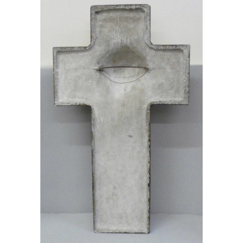 805A - A crucifix with 'bronzed' finish, 34.5cm wide