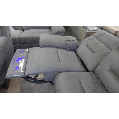 1333 - A Justin grey 3 seater sofa with power recline, original RRP £783.33 +VAT electrics not functioning ... 