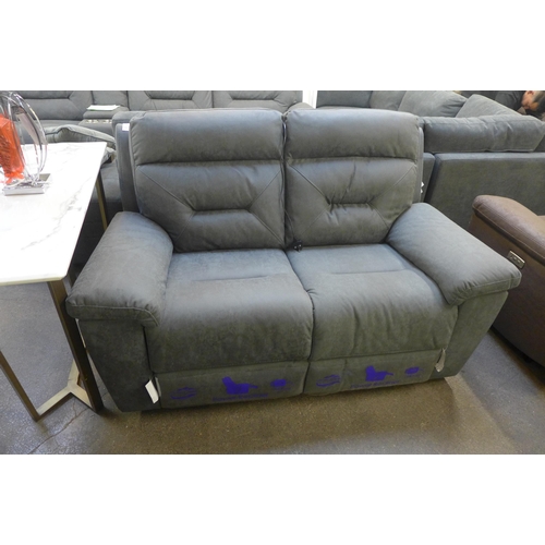 1334 - A Justin grey 2 seater sofa with power recline, original RRP £708.33 +VAT (4188-19) *This lot is sub... 