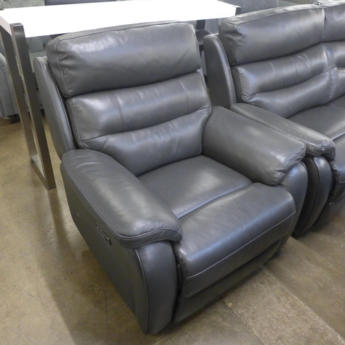 1336 - A Fletcher leather power recliner armchair, original RRP £624.99 +VAT (4188-10) *This lot is subject... 