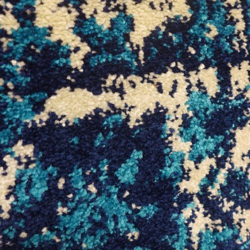 1344 - A full pile rich blue ground contemporary vintage style carpet, 200cm x 300cm