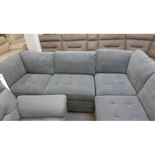 1348 - A Tisdale 6 piece dark grey sofa, original RRP £1249.99 +VAT (4188-36) *This lot is subject to VAT