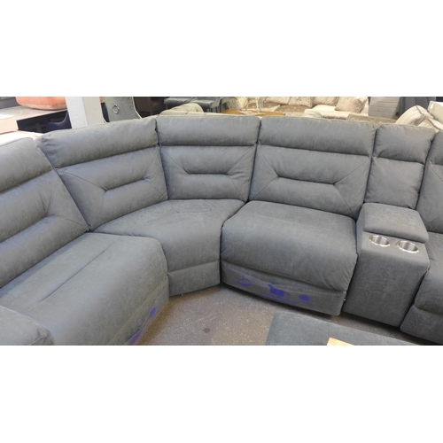 1348 - A Tisdale 6 piece dark grey sofa, original RRP £1249.99 +VAT (4188-36) *This lot is subject to VAT