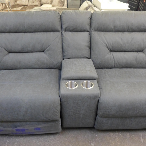 1348 - A Tisdale 6 piece dark grey sofa, original RRP £1249.99 +VAT (4188-36) *This lot is subject to VAT