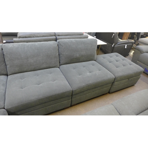 1348 - A Tisdale 6 piece dark grey sofa, original RRP £1249.99 +VAT (4188-36) *This lot is subject to VAT