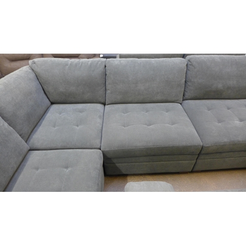 1348 - A Tisdale 6 piece dark grey sofa, original RRP £1249.99 +VAT (4188-36) *This lot is subject to VAT