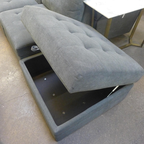 1348 - A Tisdale 6 piece dark grey sofa, original RRP £1249.99 +VAT (4188-36) *This lot is subject to VAT