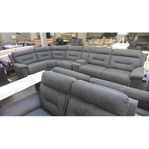 1348 - A Tisdale 6 piece dark grey sofa, original RRP £1249.99 +VAT (4188-36) *This lot is subject to VAT