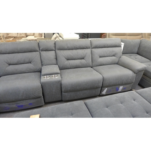 1348 - A Tisdale 6 piece dark grey sofa, original RRP £1249.99 +VAT (4188-36) *This lot is subject to VAT