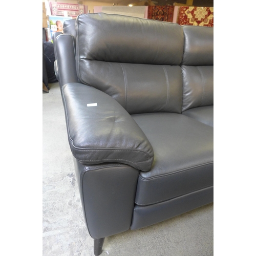 1498 - A Grace grey leather 2 seat power recliner sofa, original RRP £791.66 + VAT (4189-22) *This lot is s... 