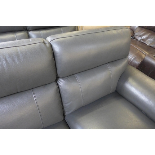 1499 - A Grace grey leather 2 seat power recliner sofa, original RRP £791.66 + VAT (4189-23) *This lot is s... 